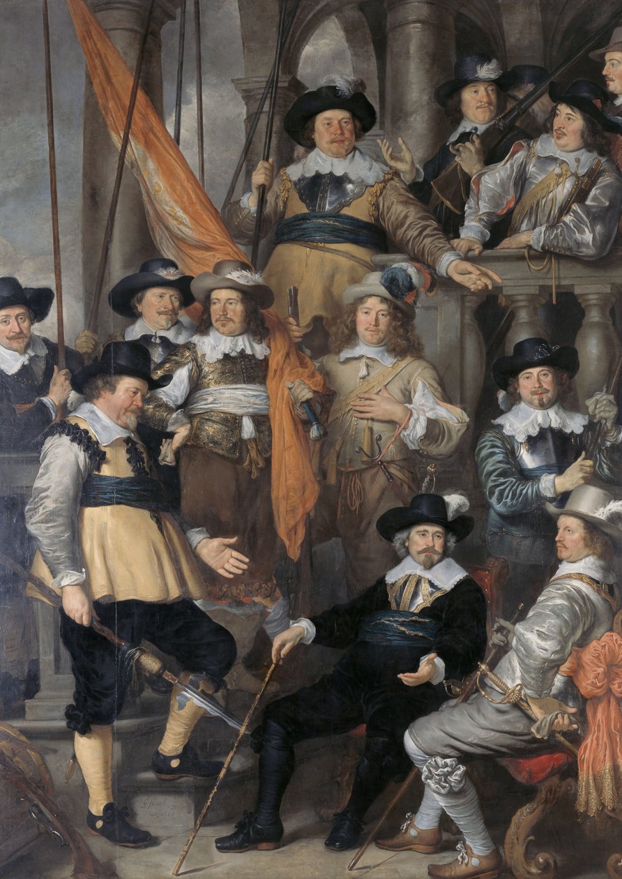 The Company of Captain Albert Bas and Lieutenant Lucas Conijn by Govert Flinck