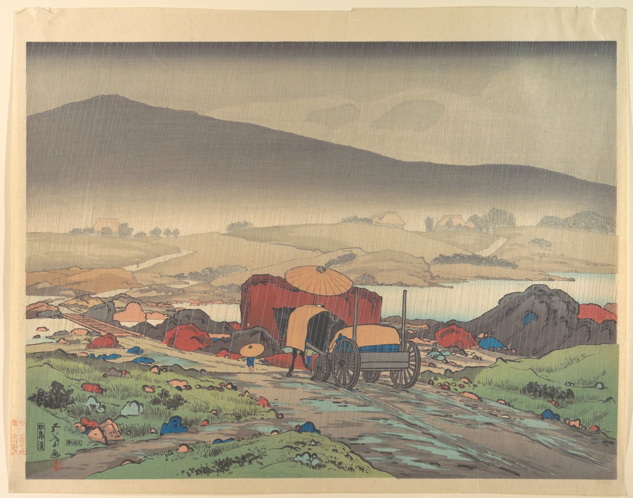Rain at Yabakei by Goyo Hashiguchi