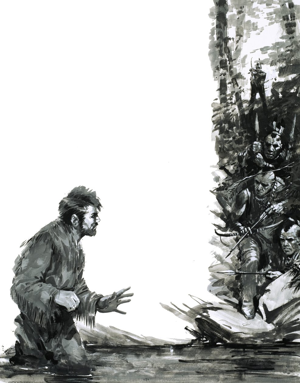 Alexander Mackenzie Threatened by Indians in a River by Graham Coton