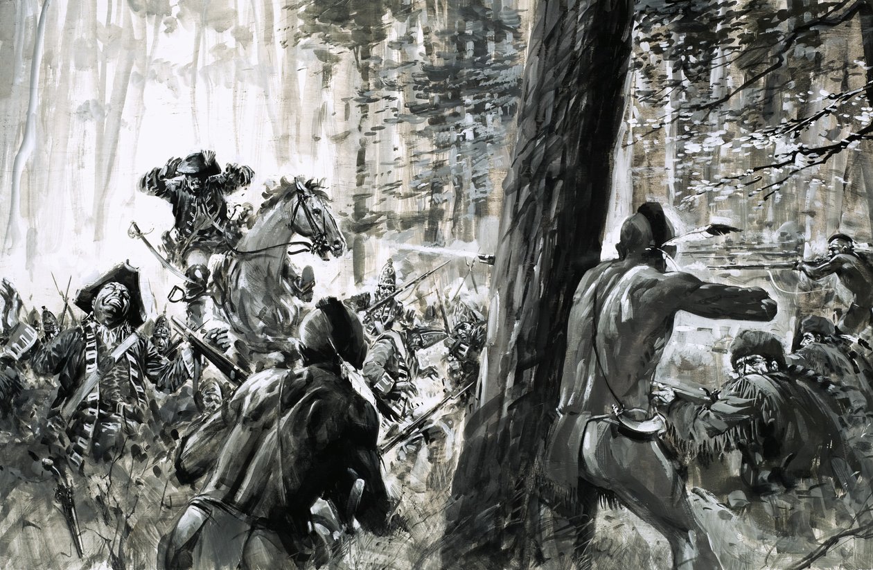 In 1765, General Edward Braddock Was Ambushed by French Soldiers and Fierce Canadian Indians by Graham Coton