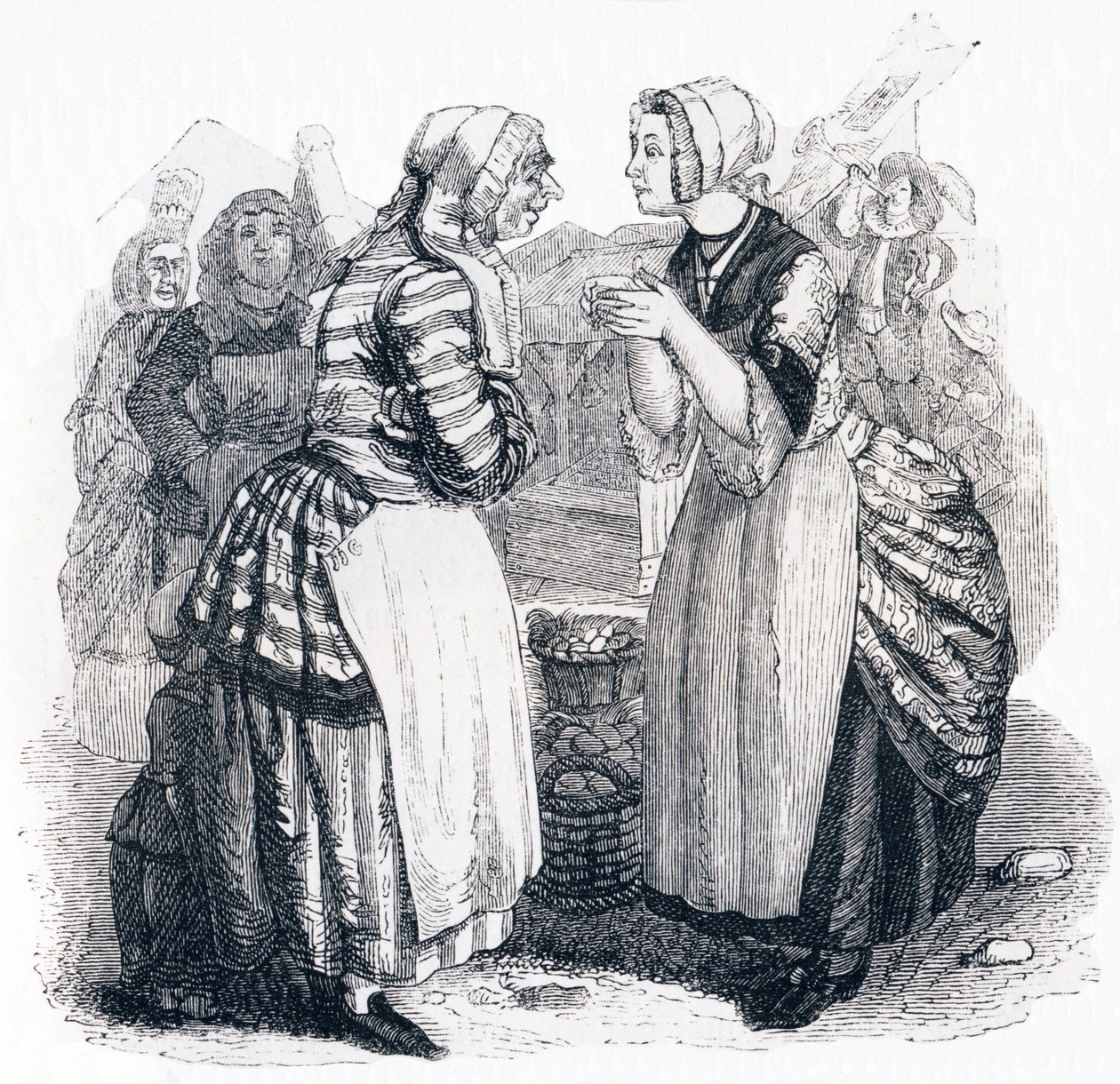 Women and the Secret - Fables by La Fontaine by Grandville
