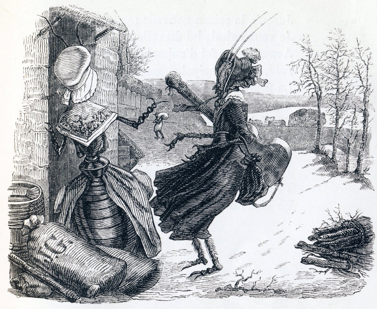 The Cicada and the Ant - Fables by La Fontaine by Grandville