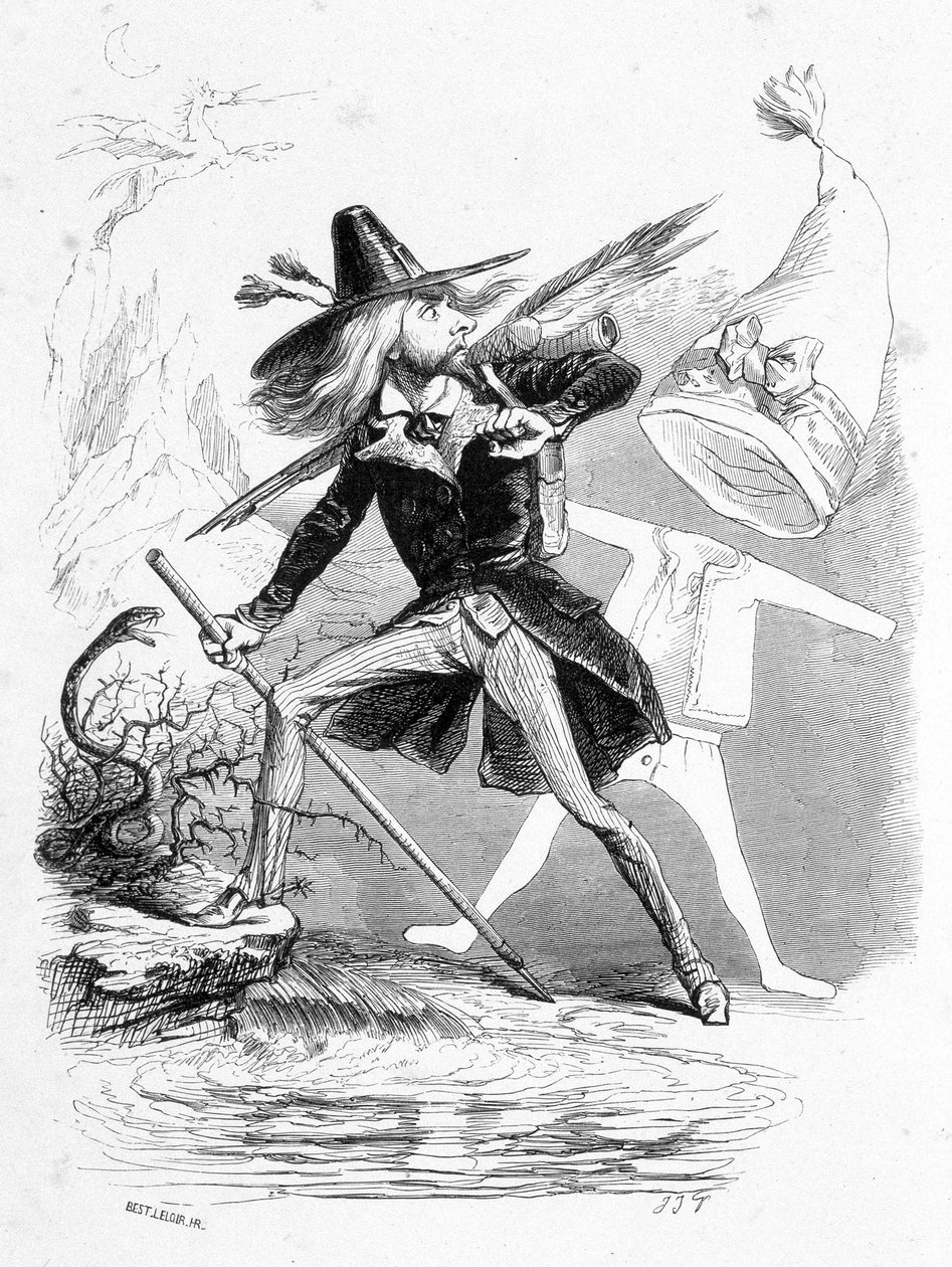In “Jérôme Paturot in search of a social position” by Louis Reybaud by Grandville