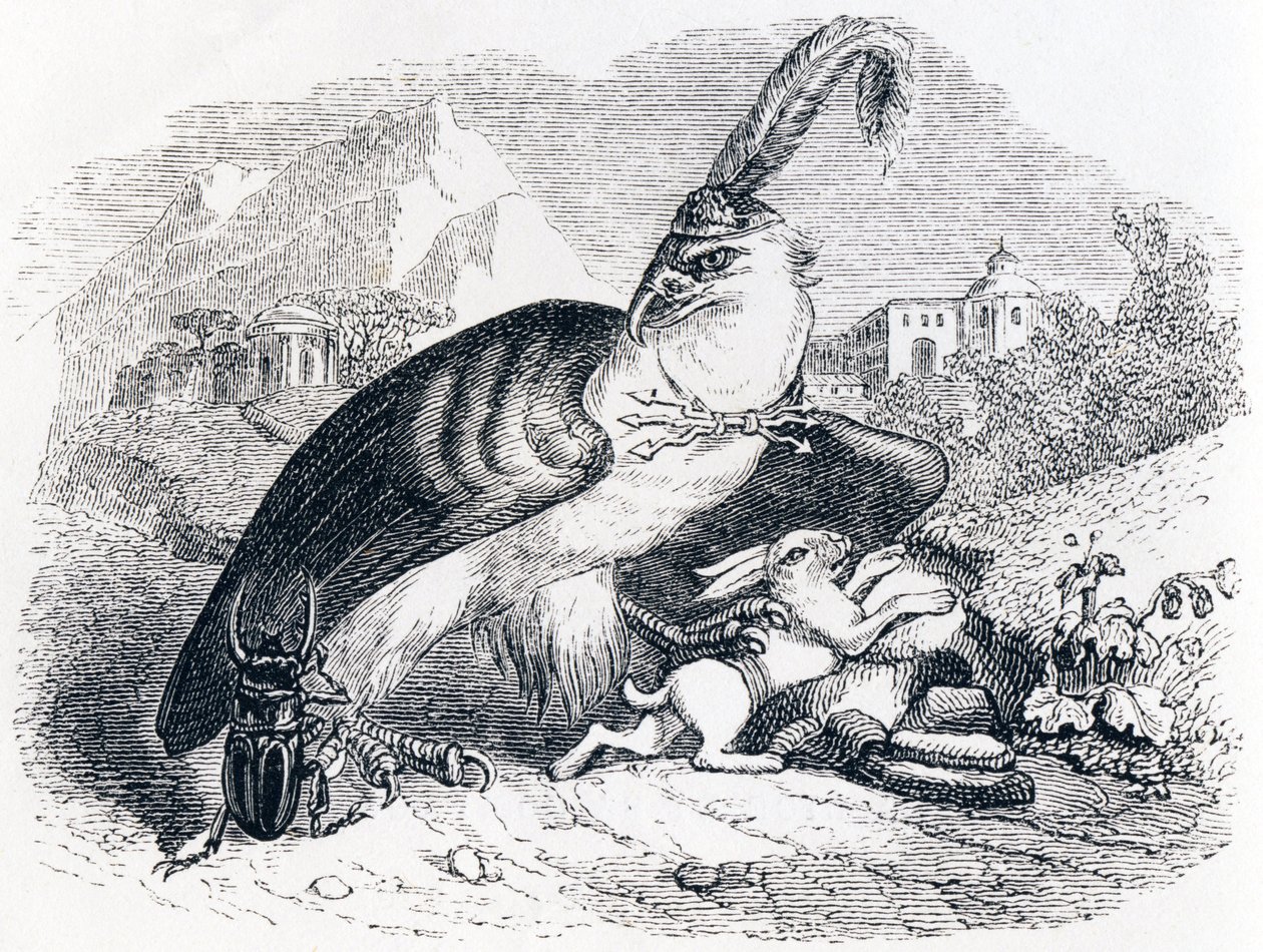 The Eagle and the Snail - Fables by La Fontaine by Grandville