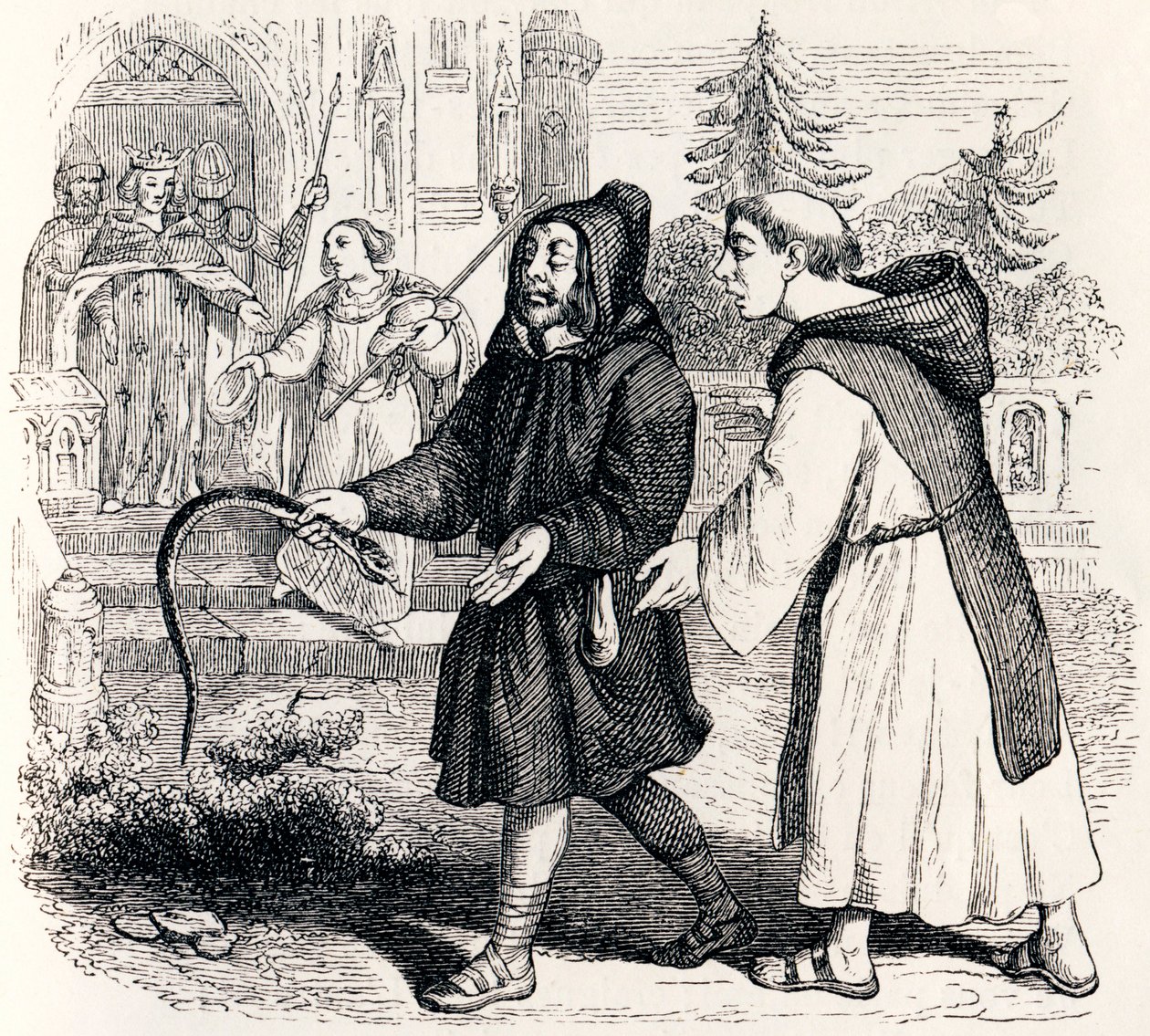 The Shepherd and the King - Fables by La Fontaine by Grandville