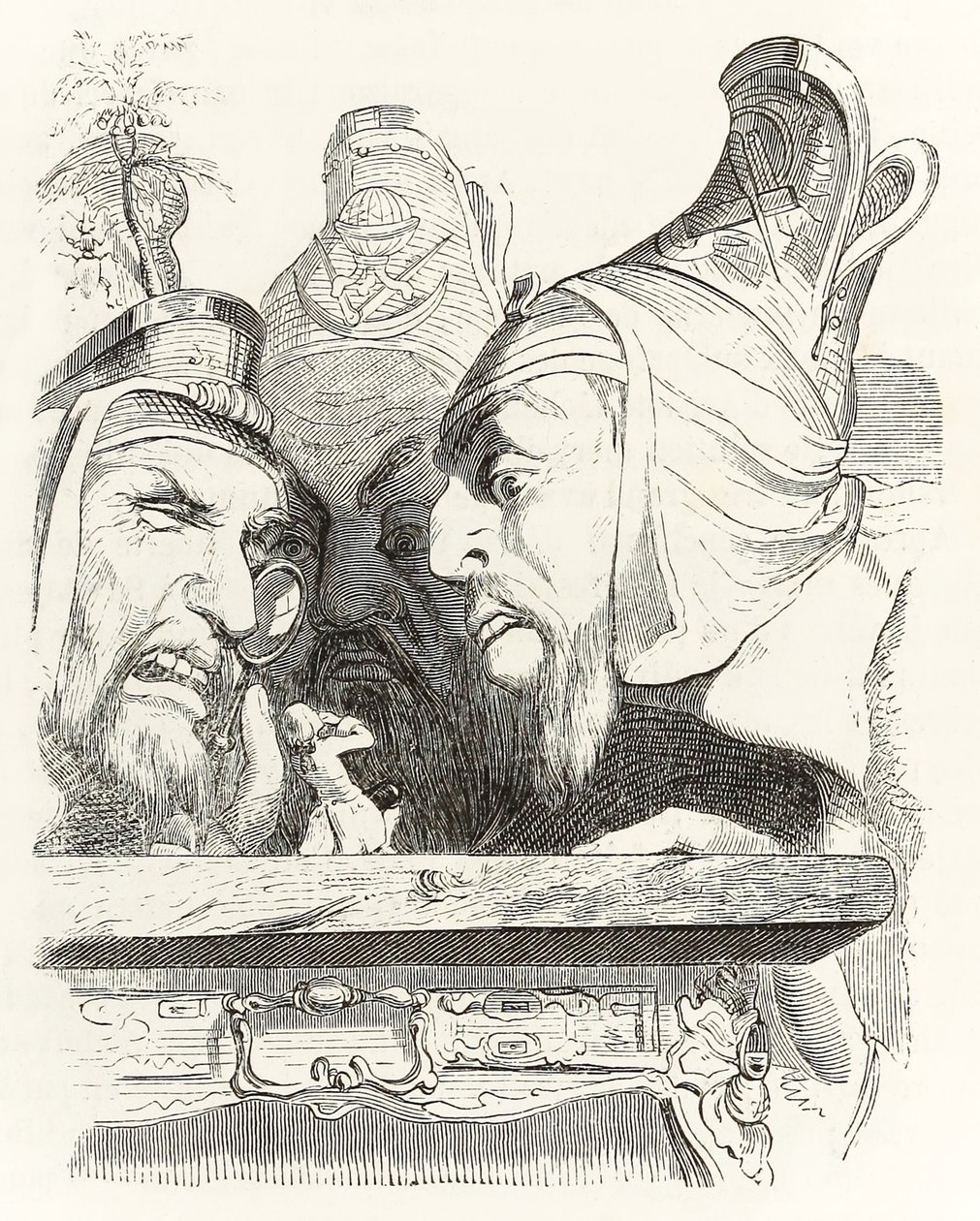 Gulliver Is Inspected by Residents of Brobdingnag, from Gulliver