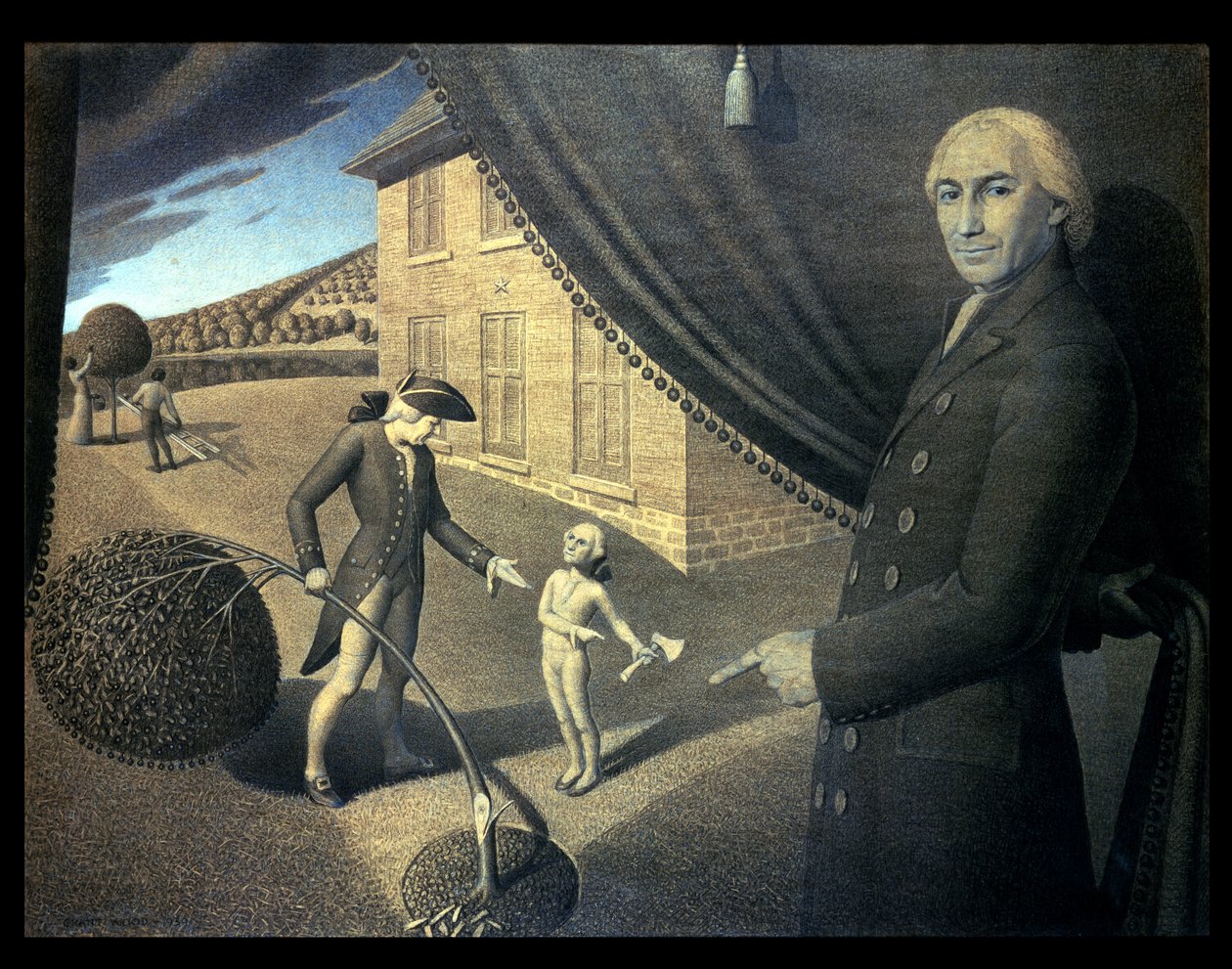 Parson Weems's Fable by Grant Wood: Premium art reproduction
