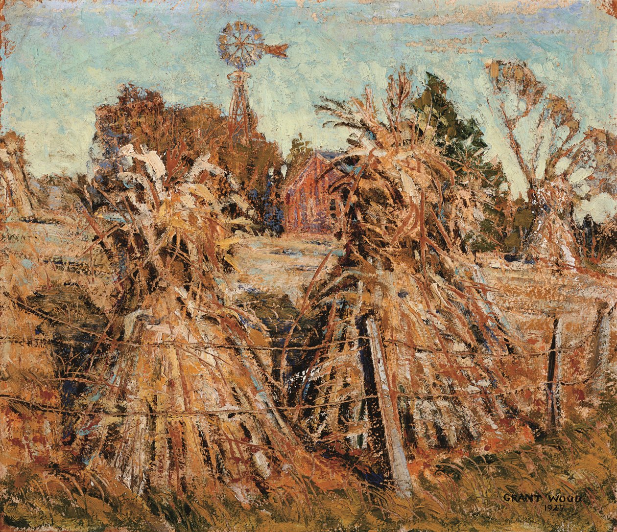 The Cornfield by Grant Wood