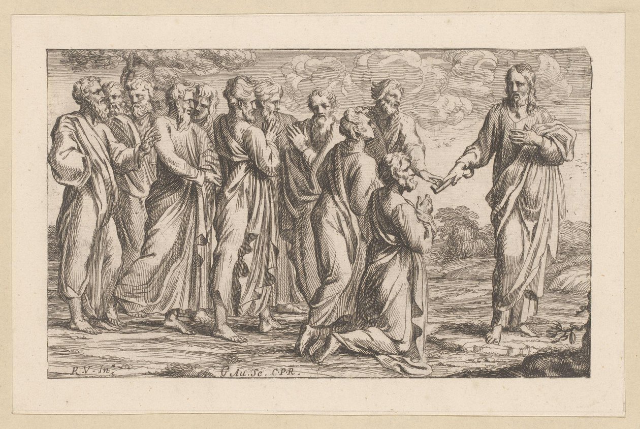 Peter Receives the Keys by Gérard Audran
