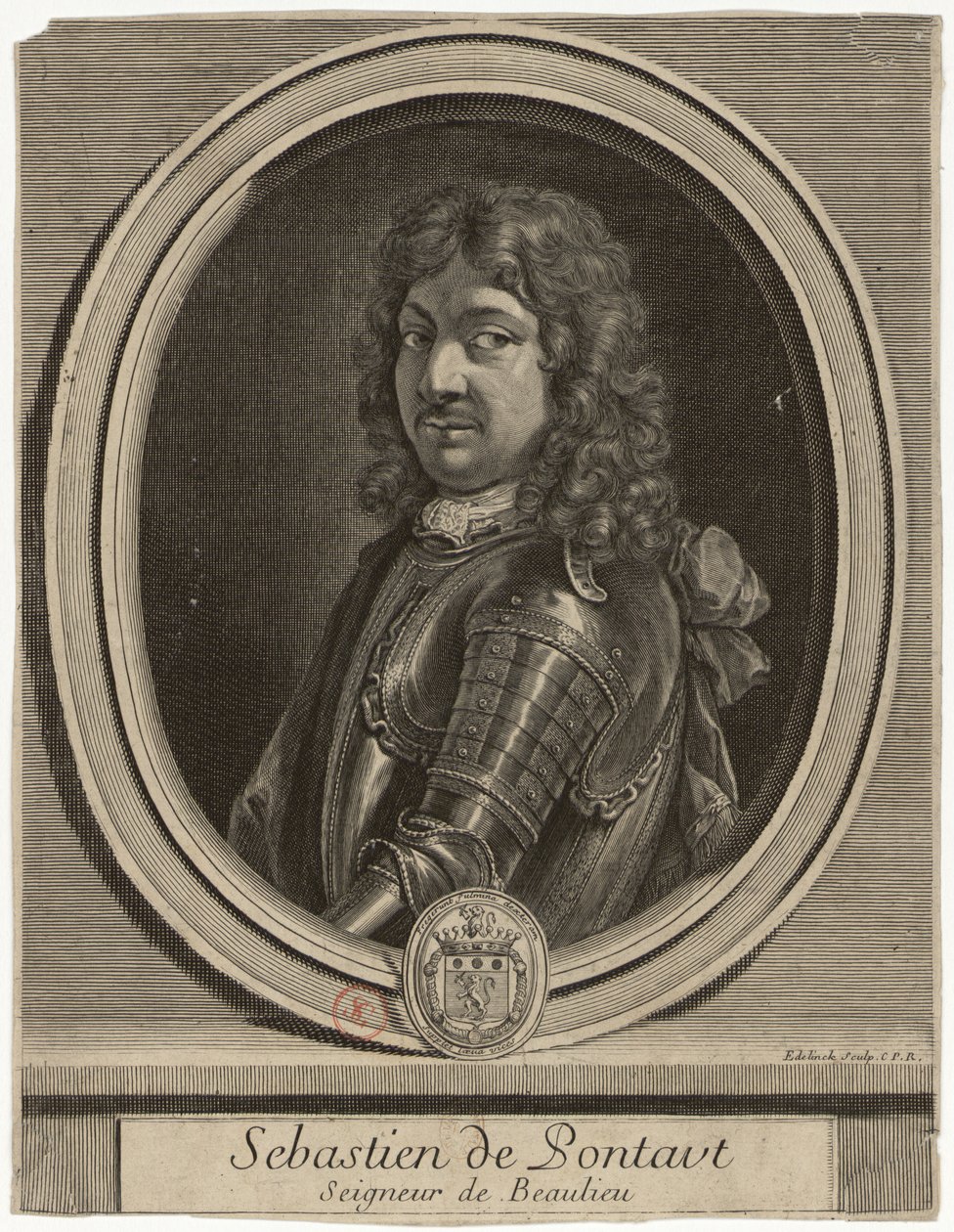 Sébastien de Pontaut Seigneur de Baulieu by Gérard Edelinck