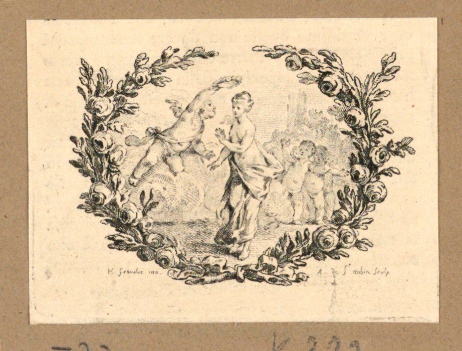 A Putto Crowning a Girl by Gravelot