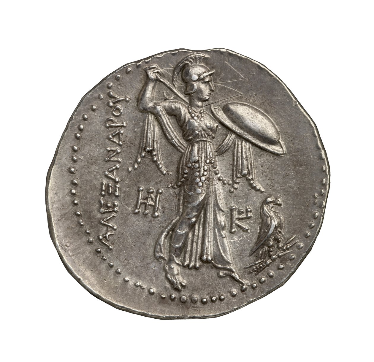 Ancient Greek (Ptolemaic) silver coin from Alexandria by Greek