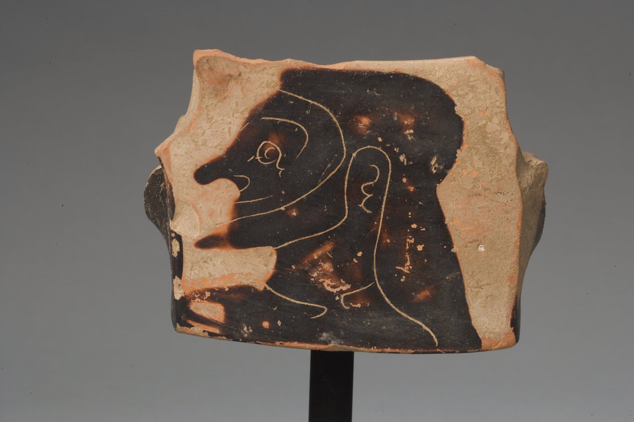 Black Figure Shard from a Column Krater, Corinthian by Greek