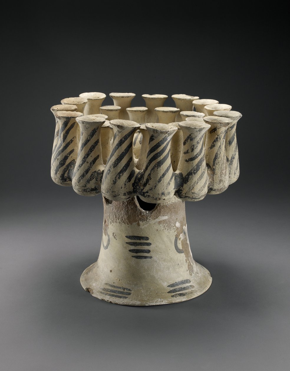 Kernos with two rows of containers and central bowl, Early Cycladic III Period by Greek