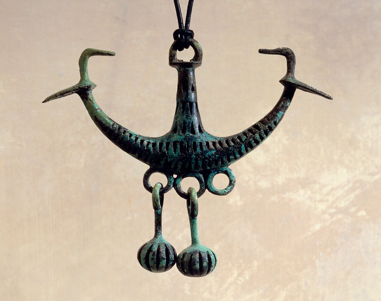 Anchor-shaped Pendant, Jewelry in Bronze, from Axioupolis, Greece, Greek Civilization, 8th-7th Century BC by Greek