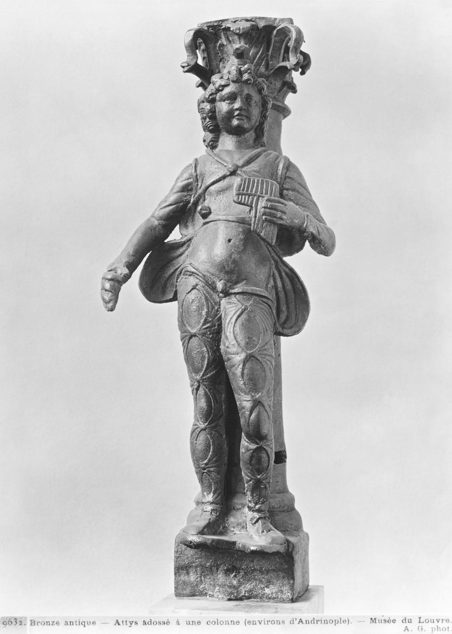 Attis Leaning Back Against a Column, Hellenistic Period by Greek