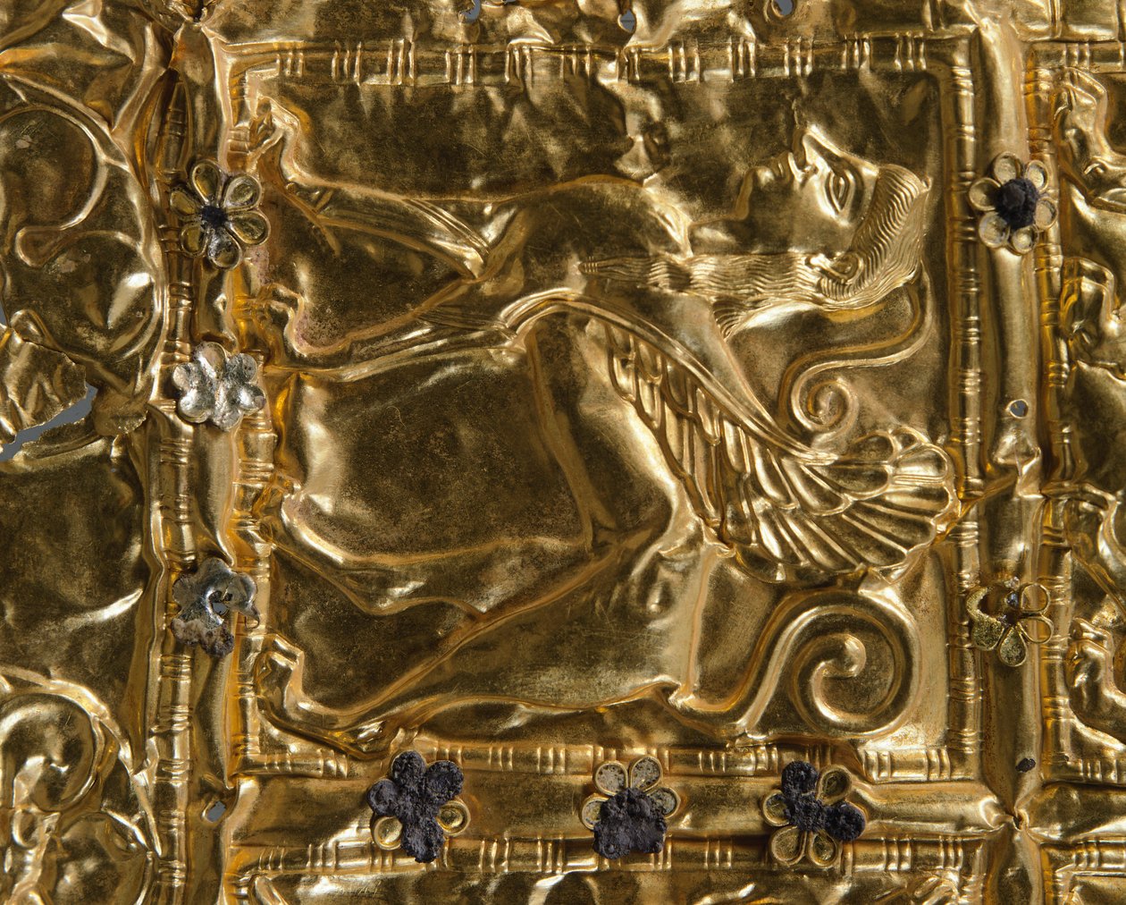 Detail of a Foil with Embossed Decoration from Delphi by Greek