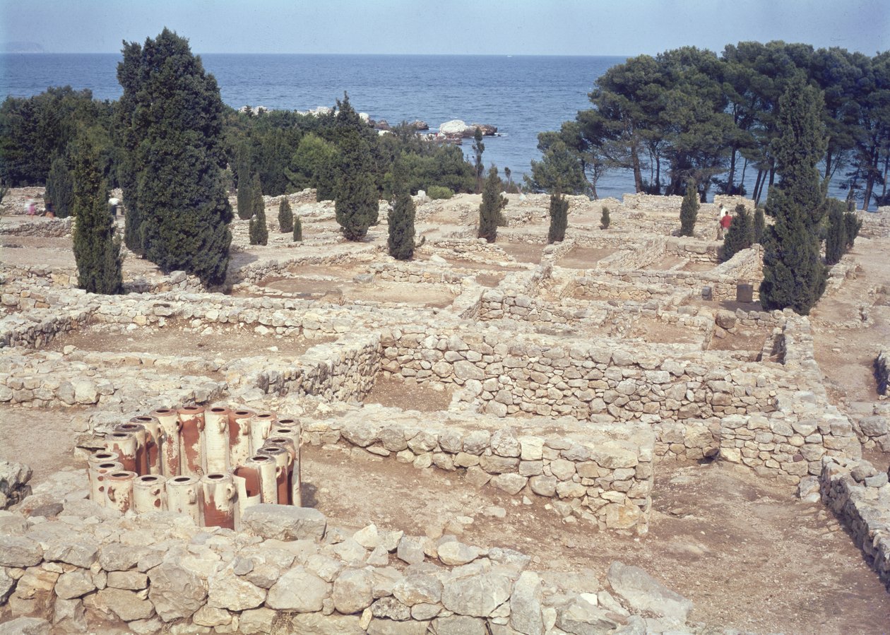 Greek ruins of the port of Emporion by Greek