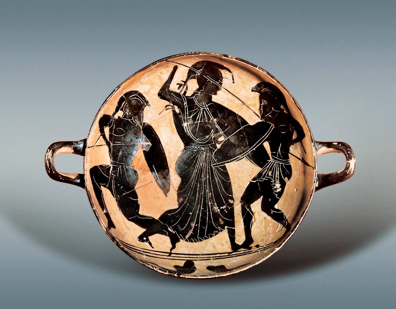 Trojan War: Goddess Athena Struggling Between Hector and Achilles by Greek