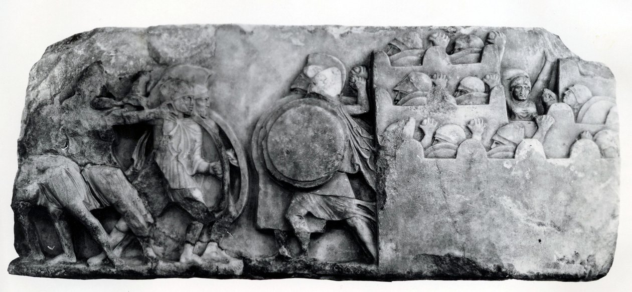 Section of the Frieze of The Nereid Monument at Xanthus, circa 4th Century BC by Greek School