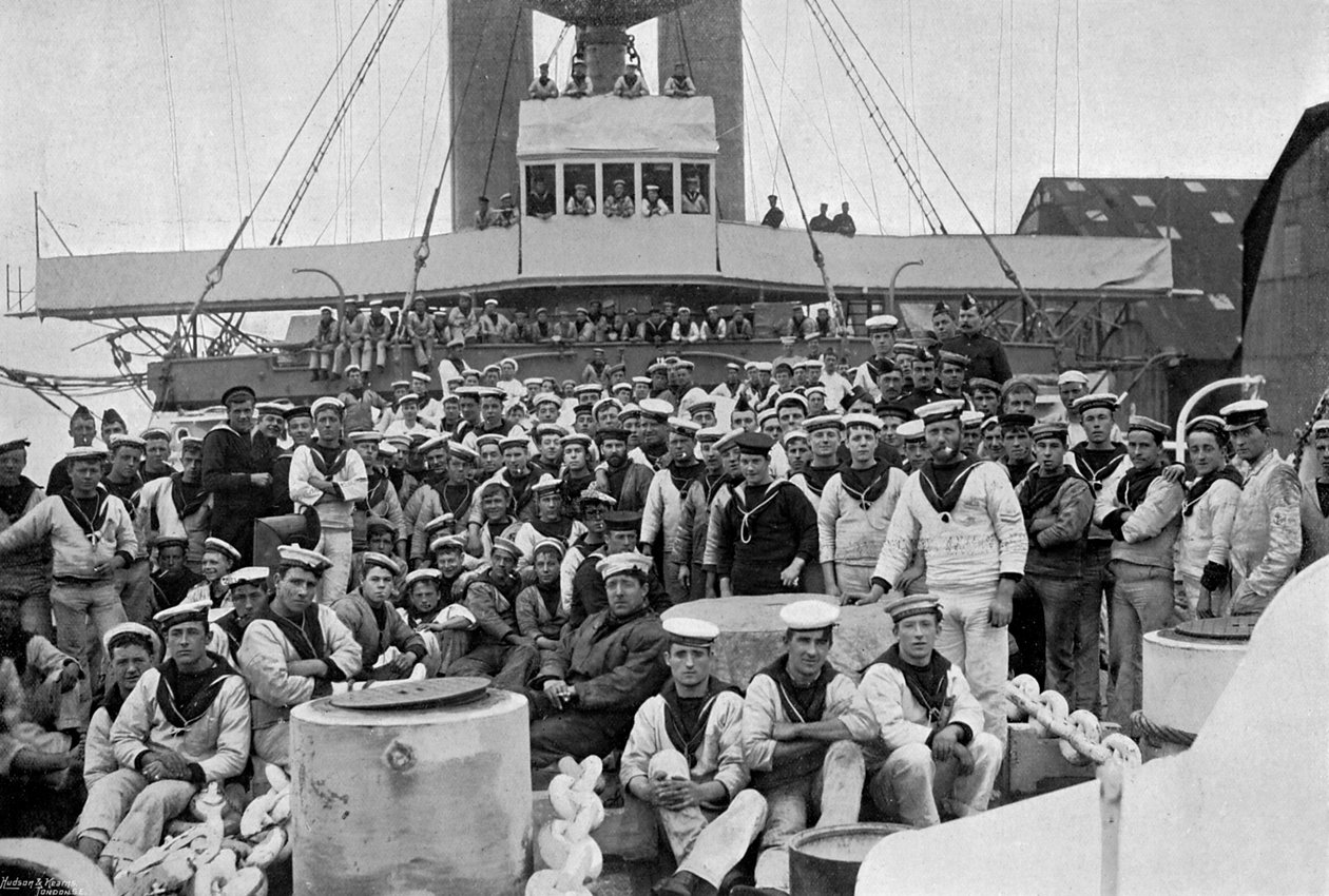 On the Forecastle of HMS Royal Sovereign, 1895 by Gregory and Co