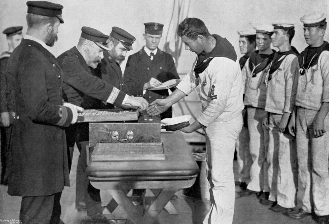 Pay Day on Board HMS Royal Sovereign by Gregory and Co