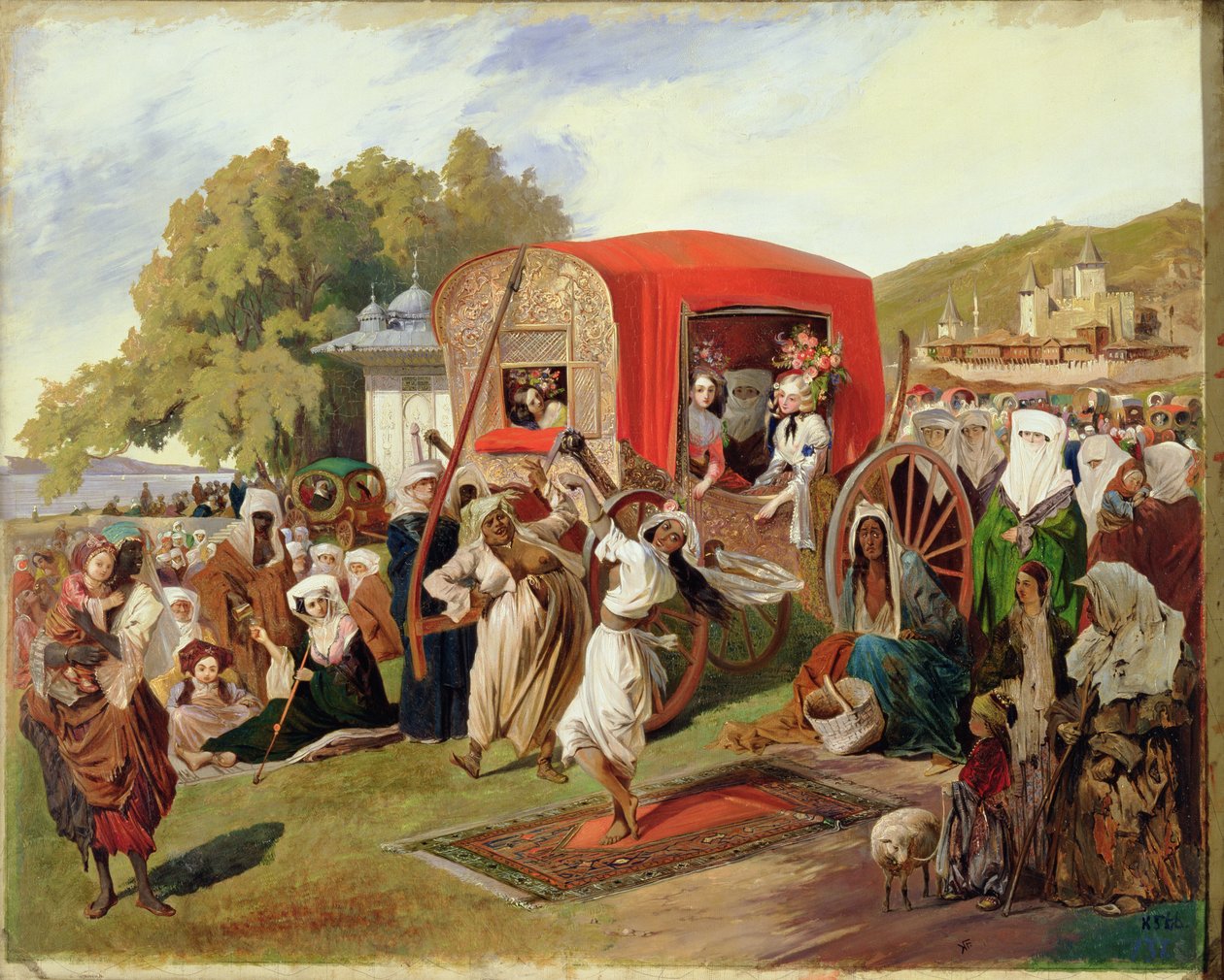 Outdoor Fete in Turkey by Grigori Grigorevich Gagarin