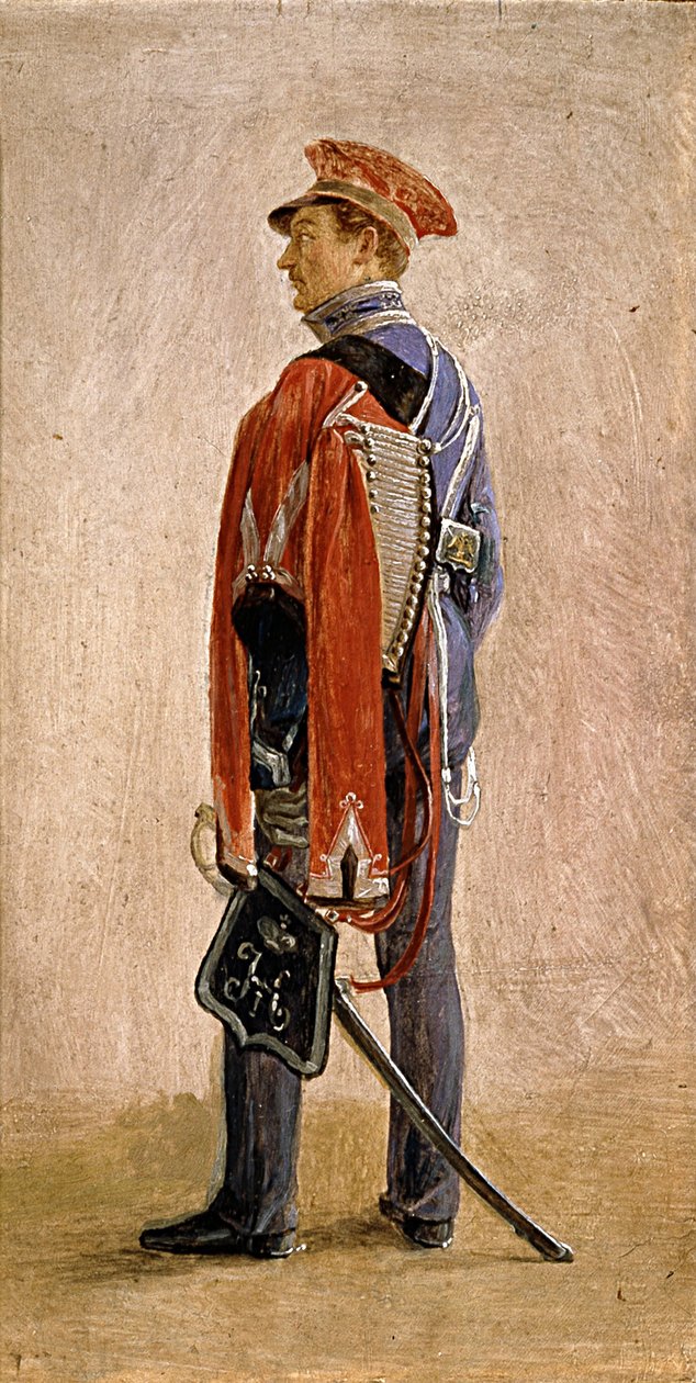 Portrait of P.M. Kunitsky, Hussar of the Hussars Regiment William, Prince of Nassau, 1832 by Grigori Grigorevich Chernetsov