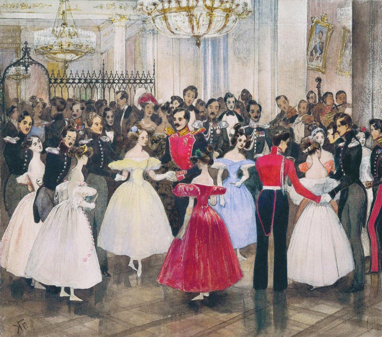 The Ball in the House of Princess Maria Baryatinskaya by Grigori Grigorevich Gagarin