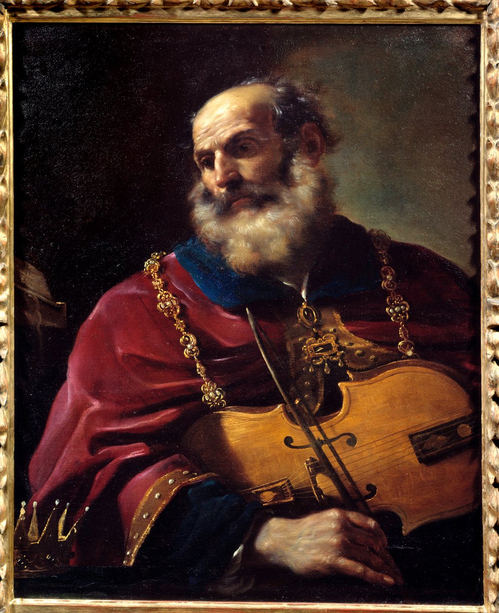 King David (playing the violin) by Guercino
