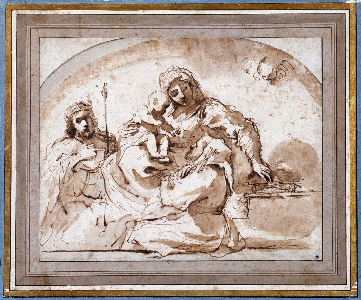 The Virgin and Child with Saint Louis and Saint Francis by Guercino