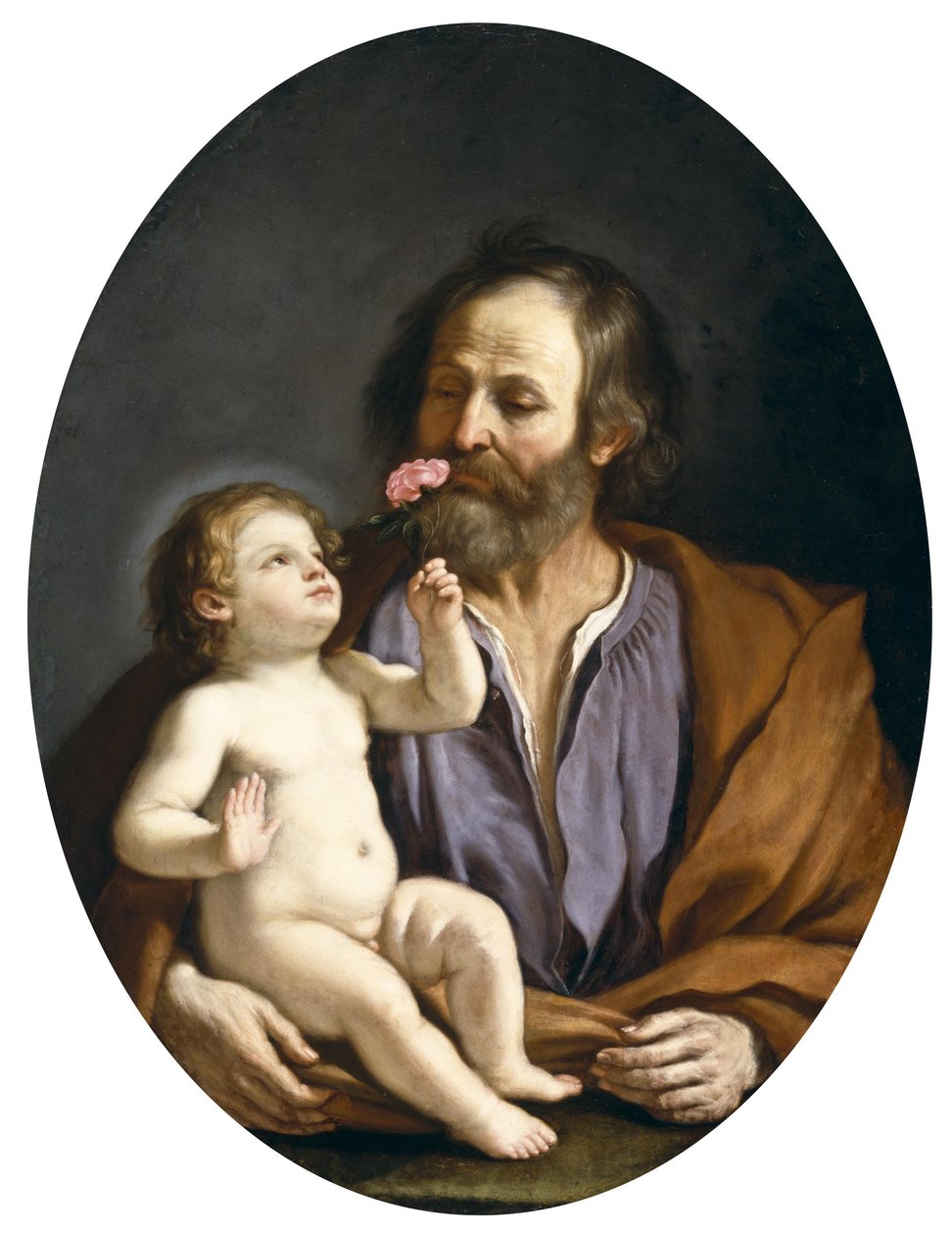Saint Joseph with the Christ Child, c.1637 by Guercino