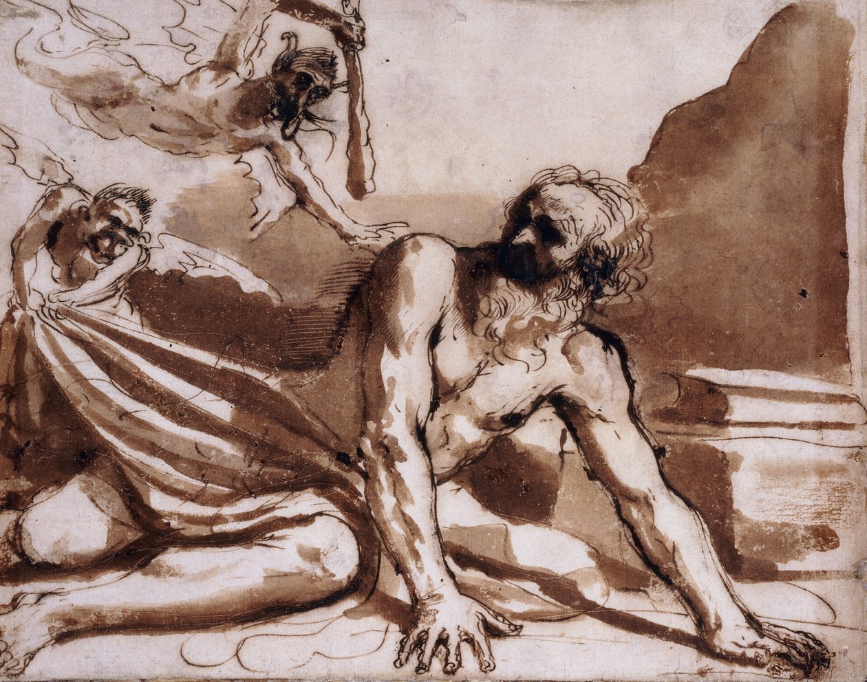 Saint Anthony Beaten by the Devils by Guercino