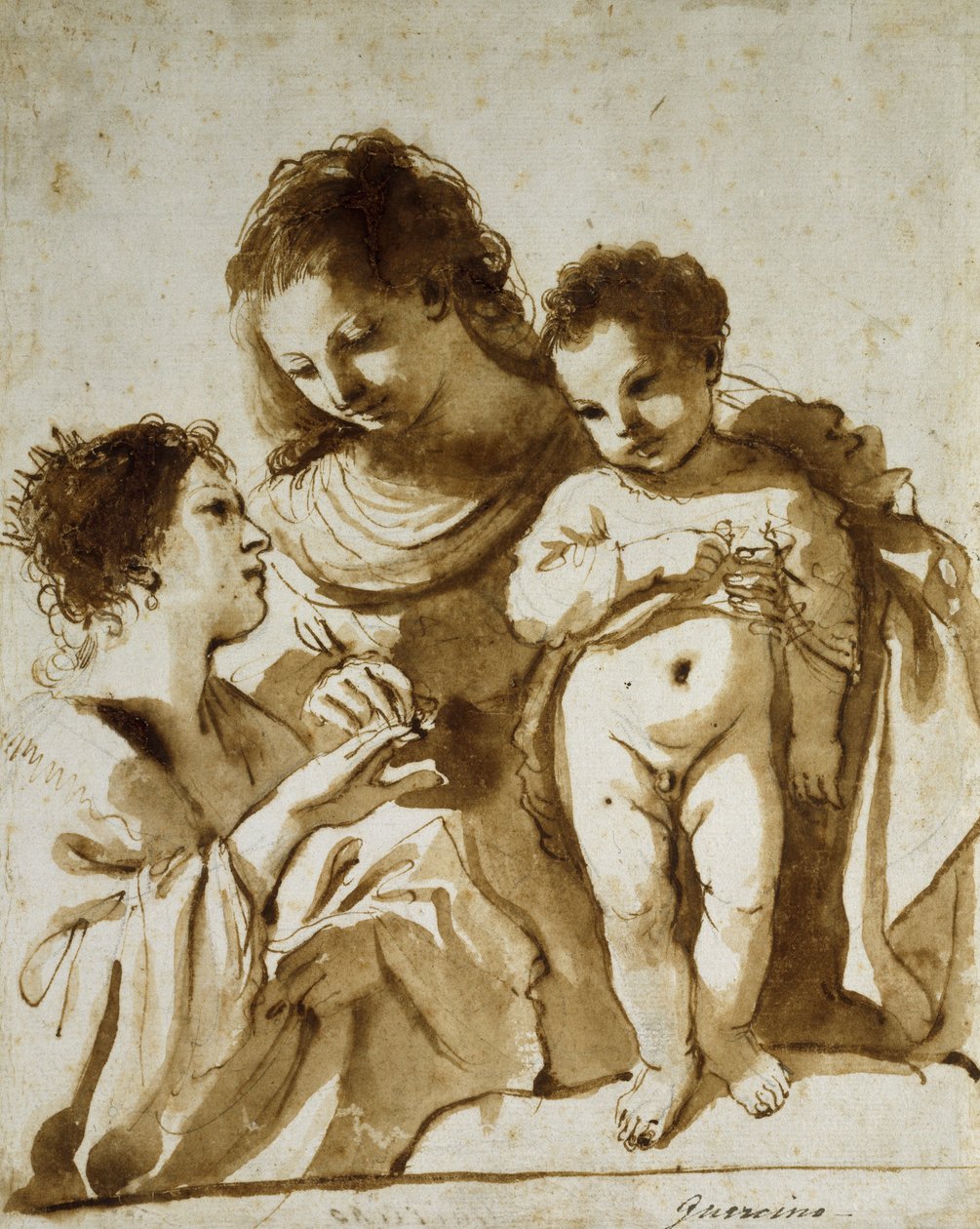 The Mystic Marriage of St Catherine by Guercino