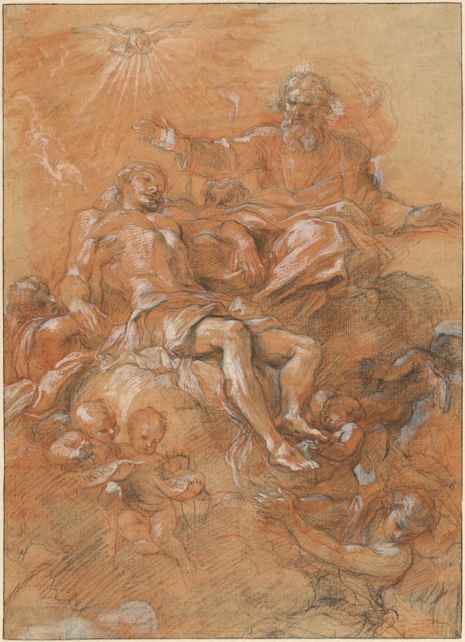 God the Father and the Holy Spirit Receiving the Body of Christ by Guglielmo Cortese