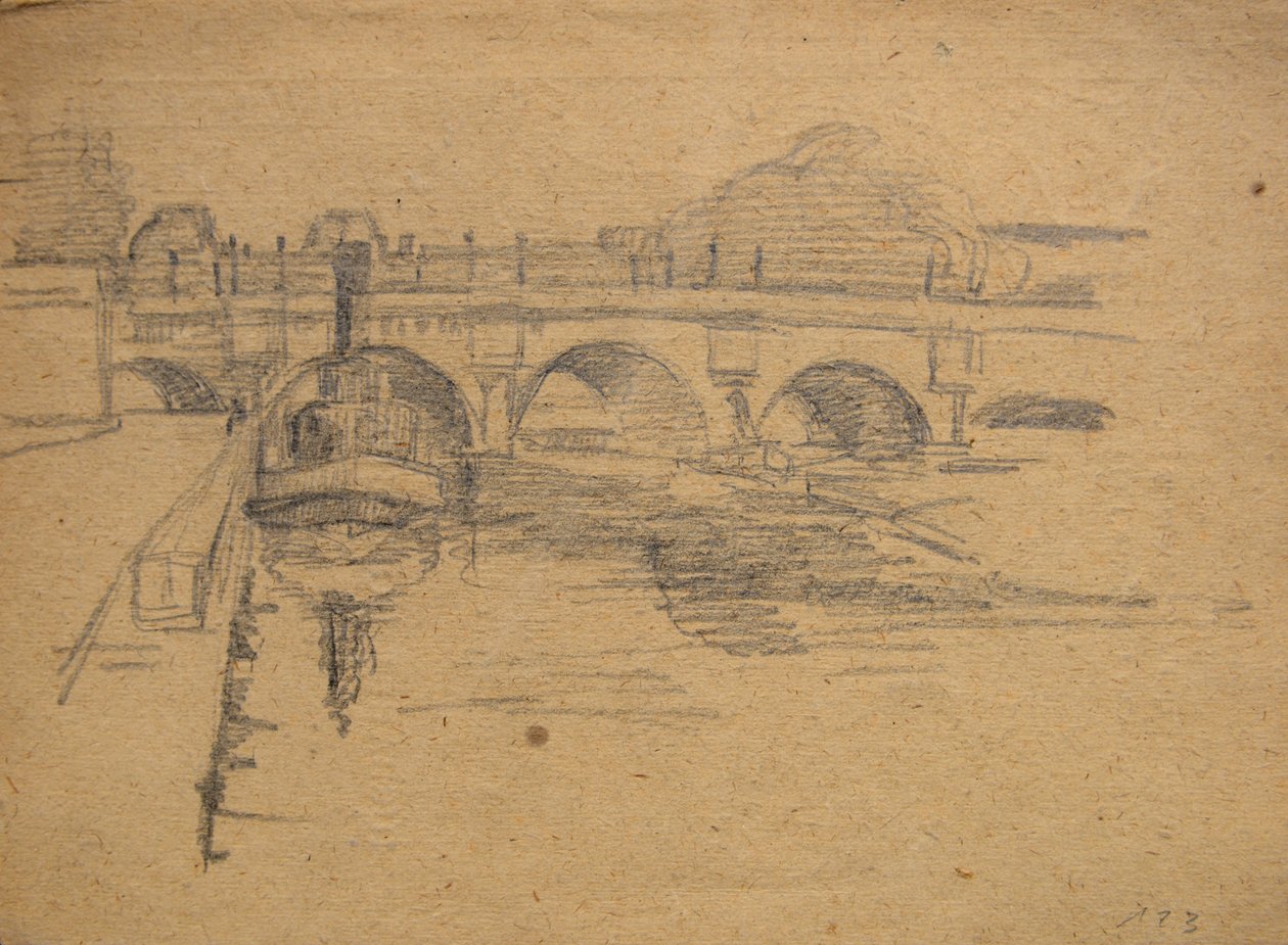 Guido Oppenheim Parisian Drawing by Guido Oppenheim