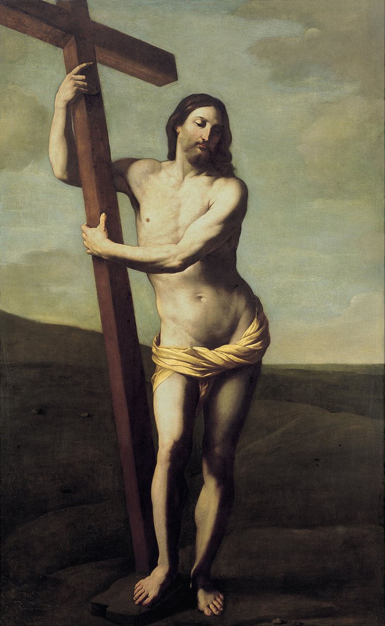 Risen Christ Embracing the Cross by Guido Reni