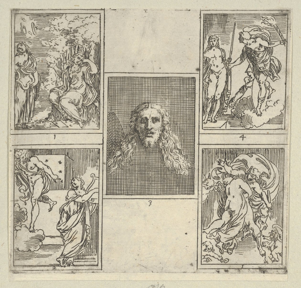 Five Numbered Scenes, Each After a Painter in the Accademia Degl