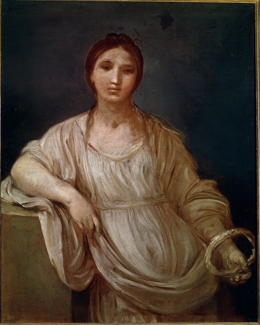 Portrait of Young girl with a crown by Guido Reni