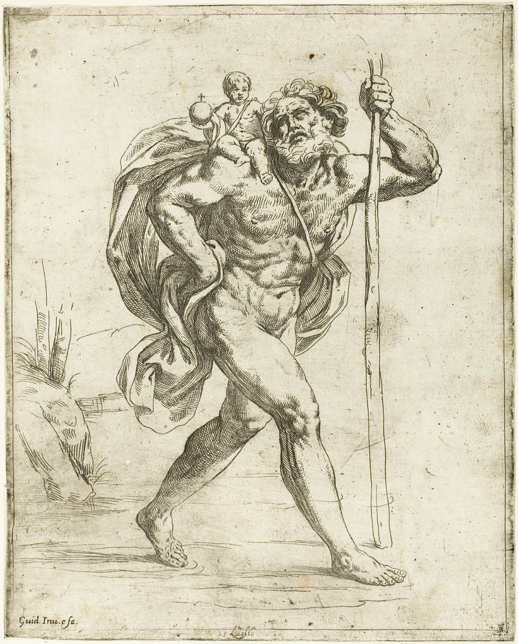Saint Christopher by Guido Reni