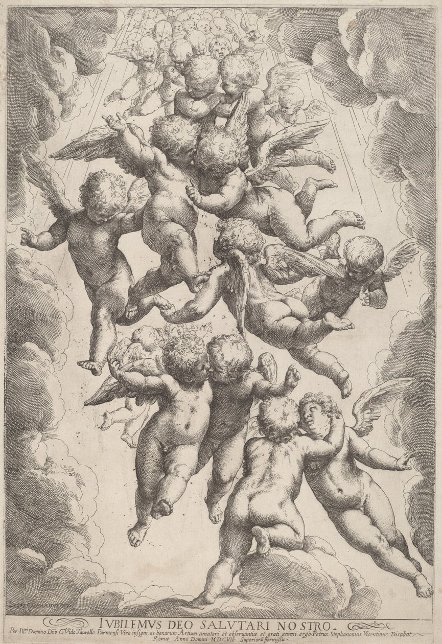 Angels in Glory by Guido Reni, after Luca Cambiaso