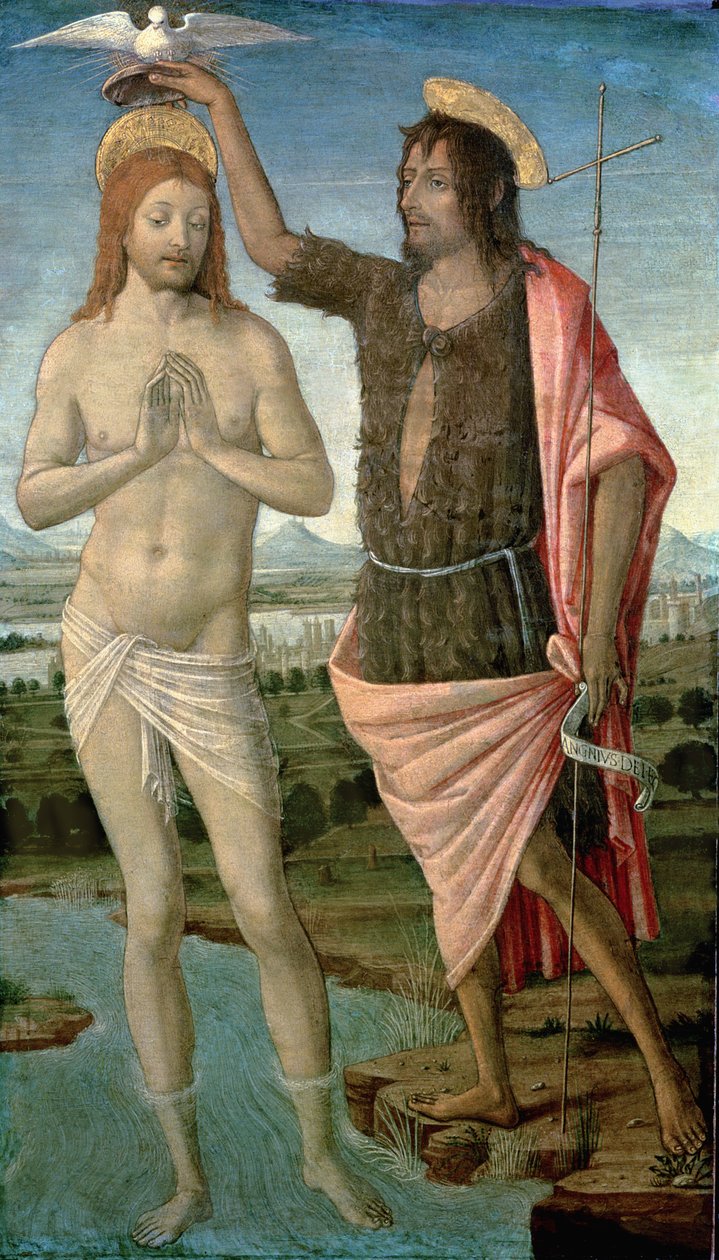 The Baptism of Christ by Guidoccio di Giovanno Cozzarelli
