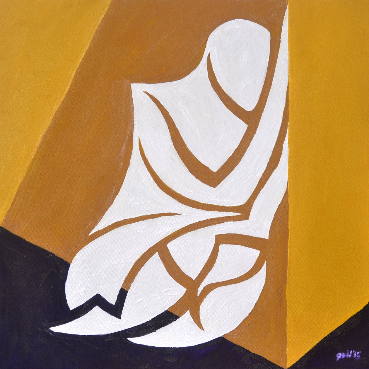 Study for Figure Against The Wall, 2015 by Guilherme Pontes