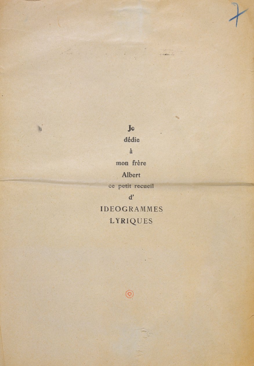 Proofing copy of the dedication of 