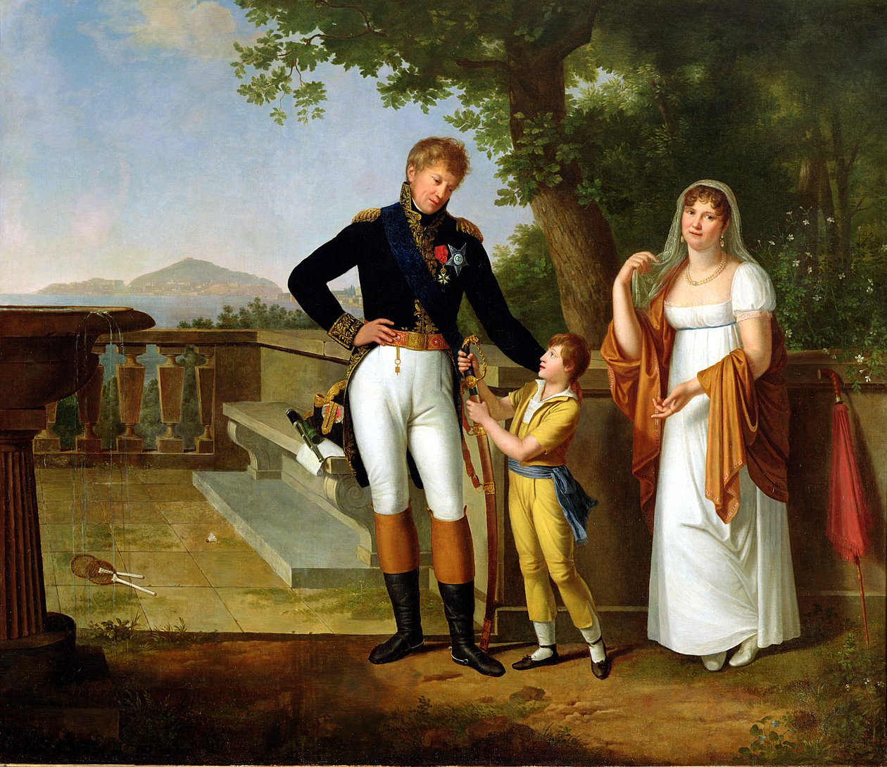 General Rossetti (1776-1840) Commandant of Naples and his Family, c.1813 by Guillaume Descamps