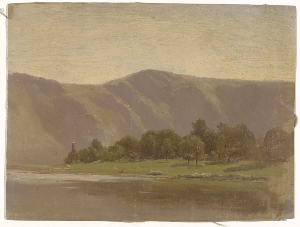 River at the Foot of a Mountain Range by Guillaume Anne van der Brugghen