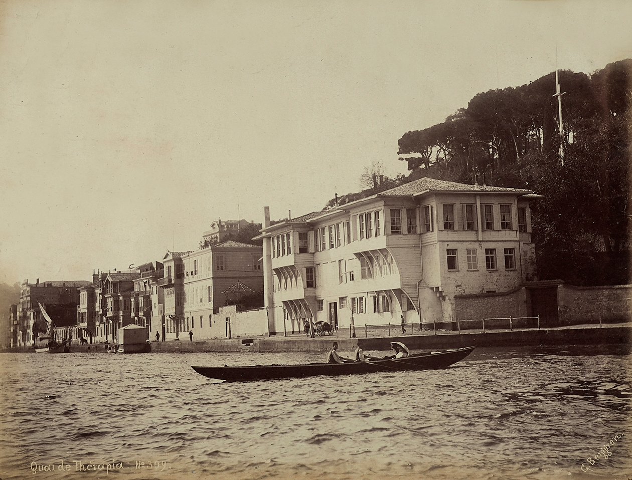 Buildings along the Bay of Tarabya, on the Marmara Sea, Turkey by Guillaume Berggren