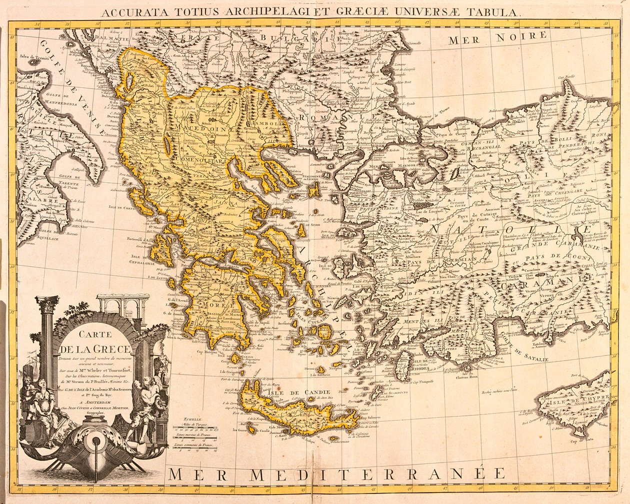 Albania, large part of Greece (except northeast), large part of Republic of Macedonia (except north) by Guillaume Delisle