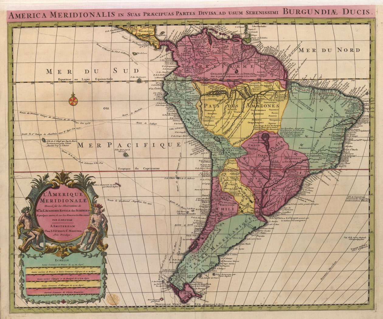 South America: Drawn from Observations by Members of the Royal Academy of Sciences by Guillaume Delisle