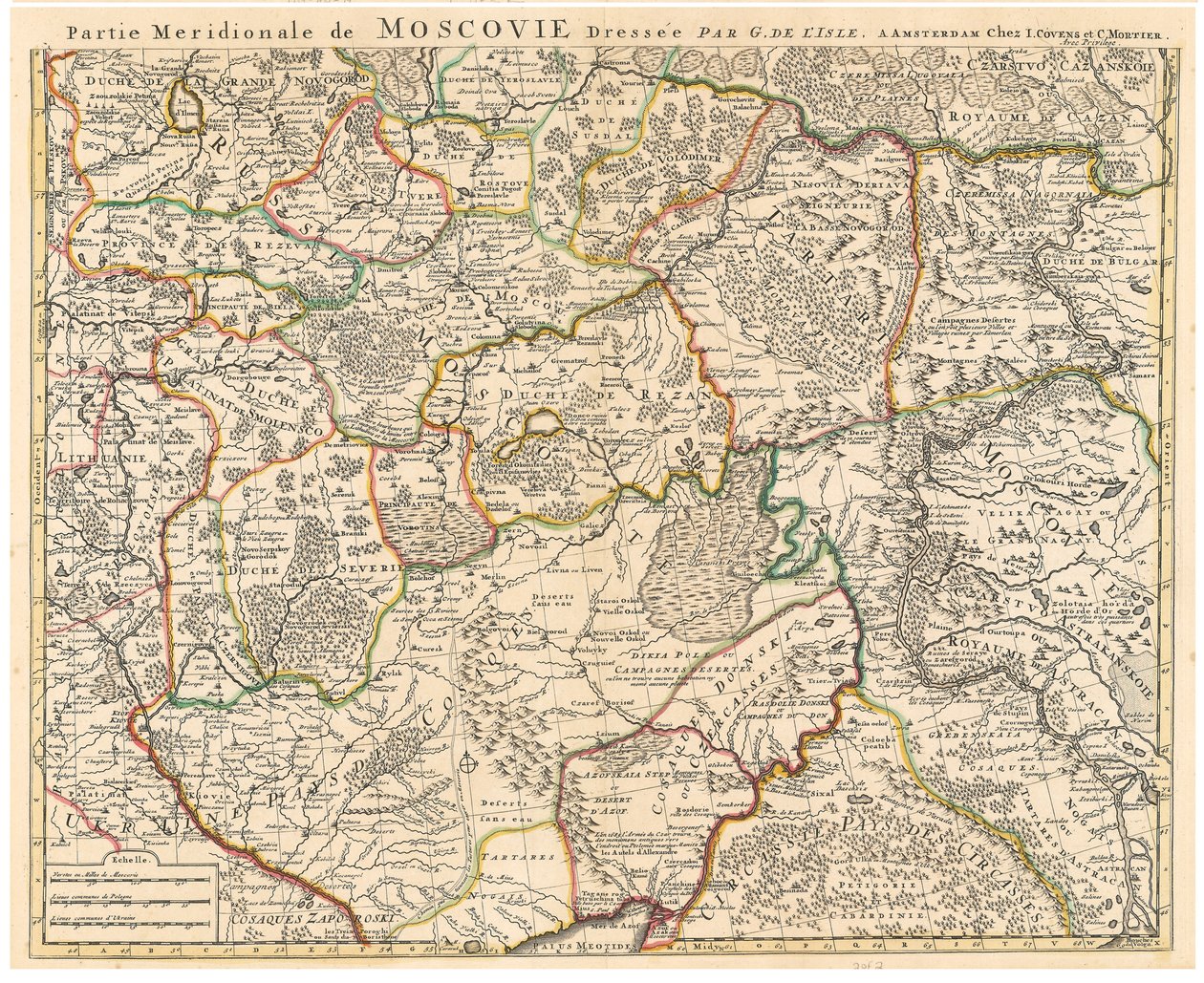 Map of Muscovy by Guillaume Delisle